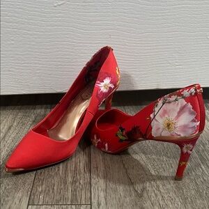 Ted Baker London Red Floral Heels